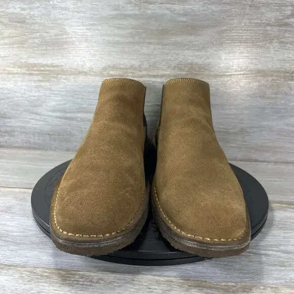 Johnston & Murphy Men's Brown Suede Leather Crepe Sole Chelsea Boots Size 9.5 M - Picture 2 of 9